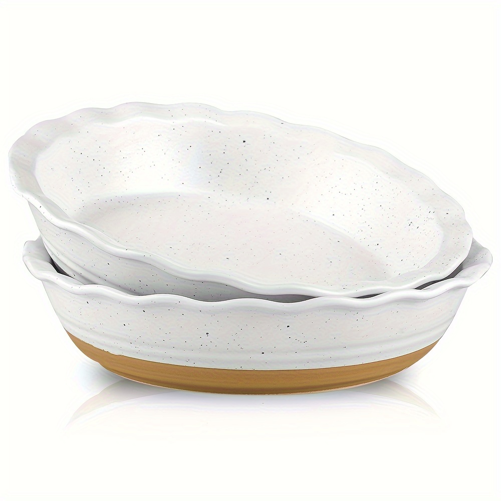 Kitchen Baking Dishes - 2pcs 10 Inch Ceramic Pie Dish,