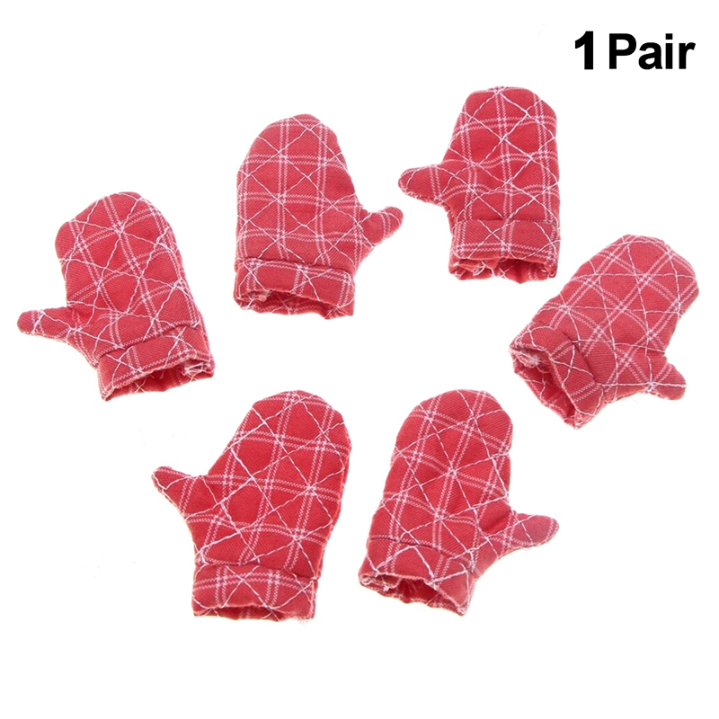 Baking Kitchen Layout - 1Pair Mini Baking Mitten Dollhouse Decor