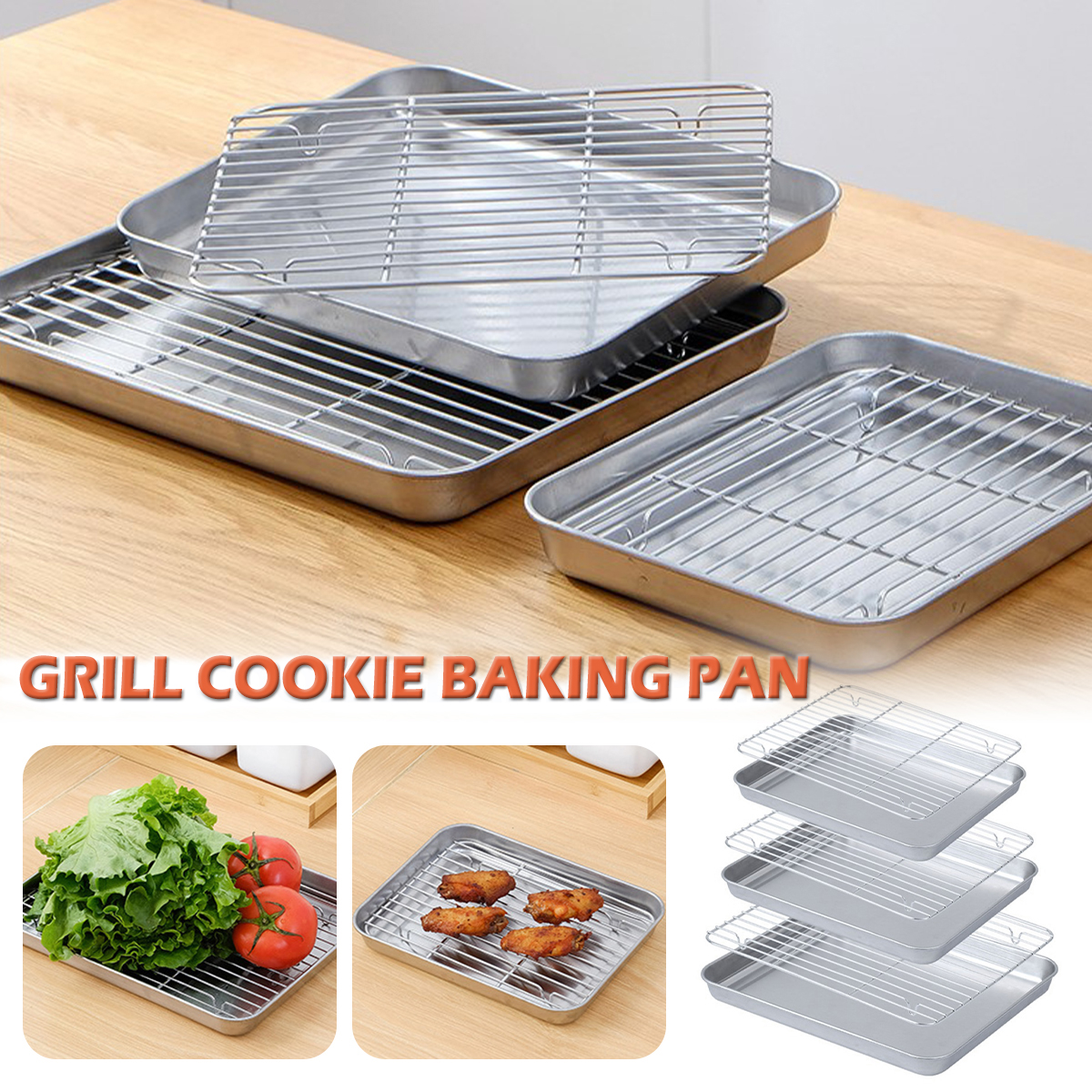 Cooling Rack Wire - Stainless Steel Baking Tray with Wire