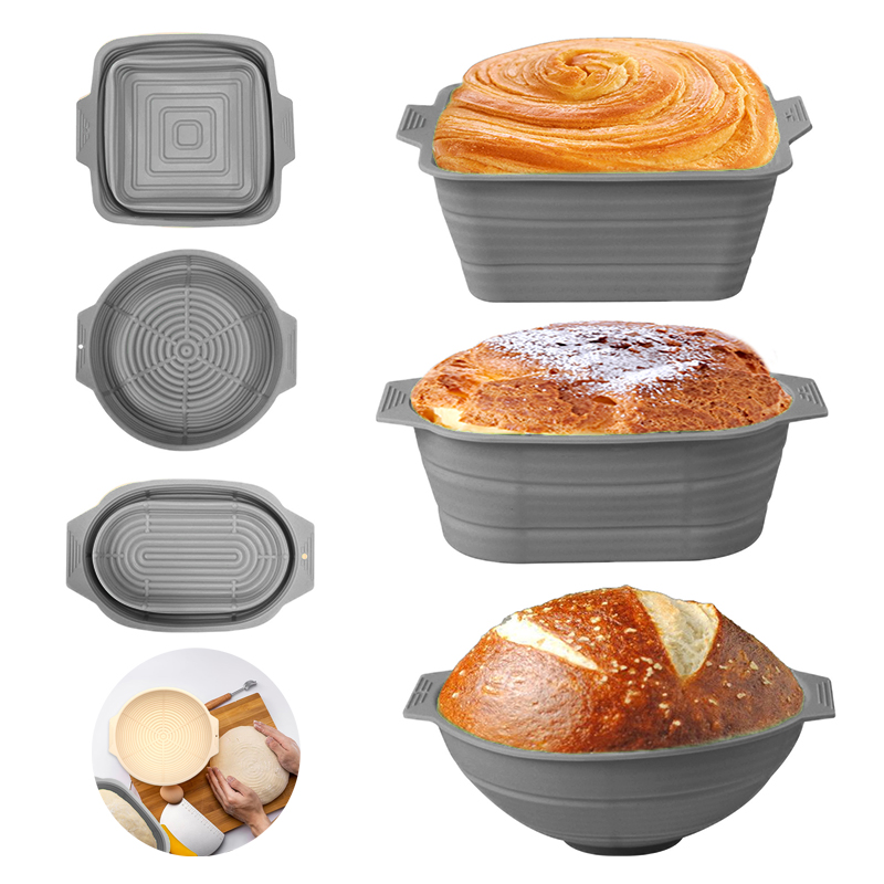 Proofing Basket Banneton - Collapsible Silicone Bread Non-stick Bread Proofing