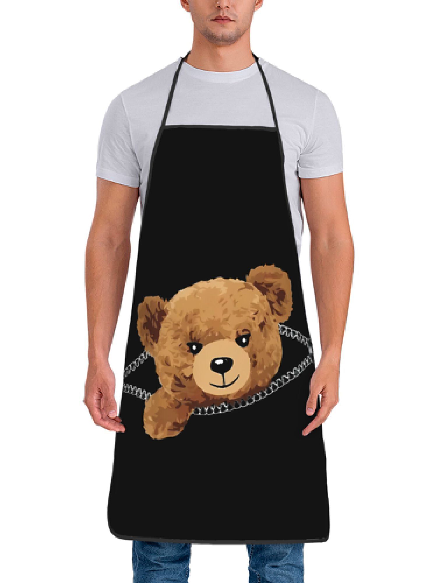 1pc Zipper Bear Apron Cute Ted – обзор и цена Kitchen Baking Background