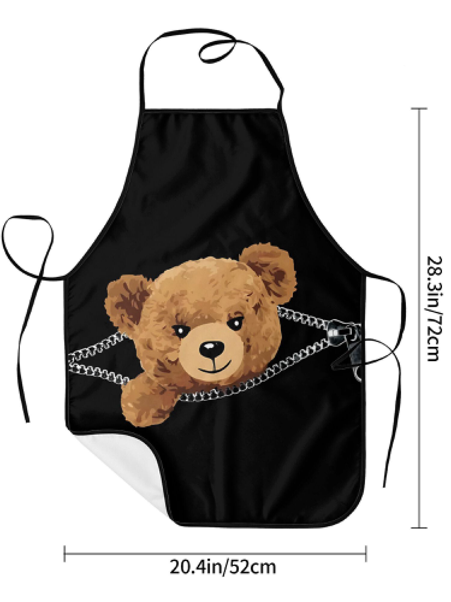 1pc Zipper Bear Apron Cute Ted – обзор и цена Kitchen Baking Background
