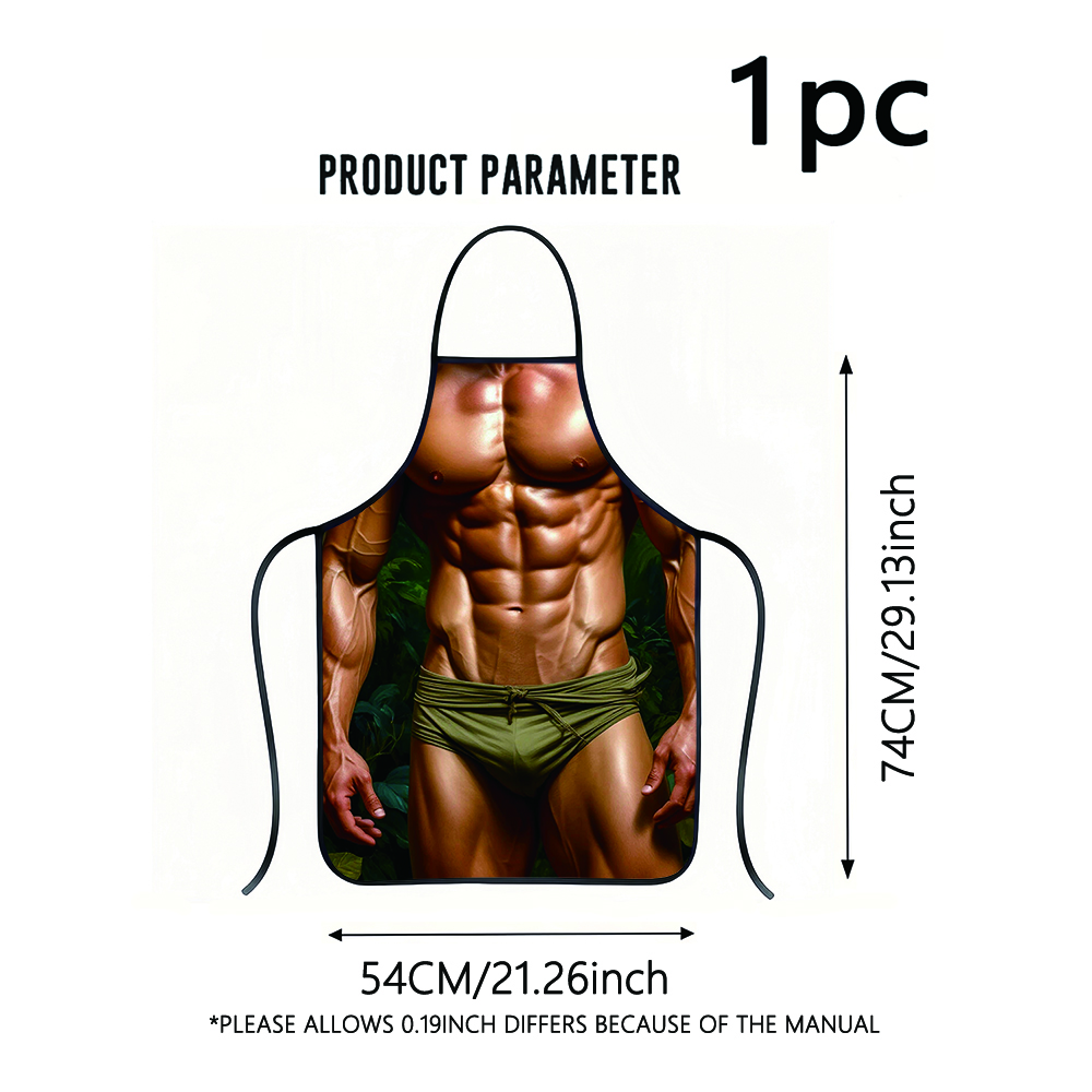 1pc Muscular Figure Apron with – обзор и цена Kitchen Baking Background