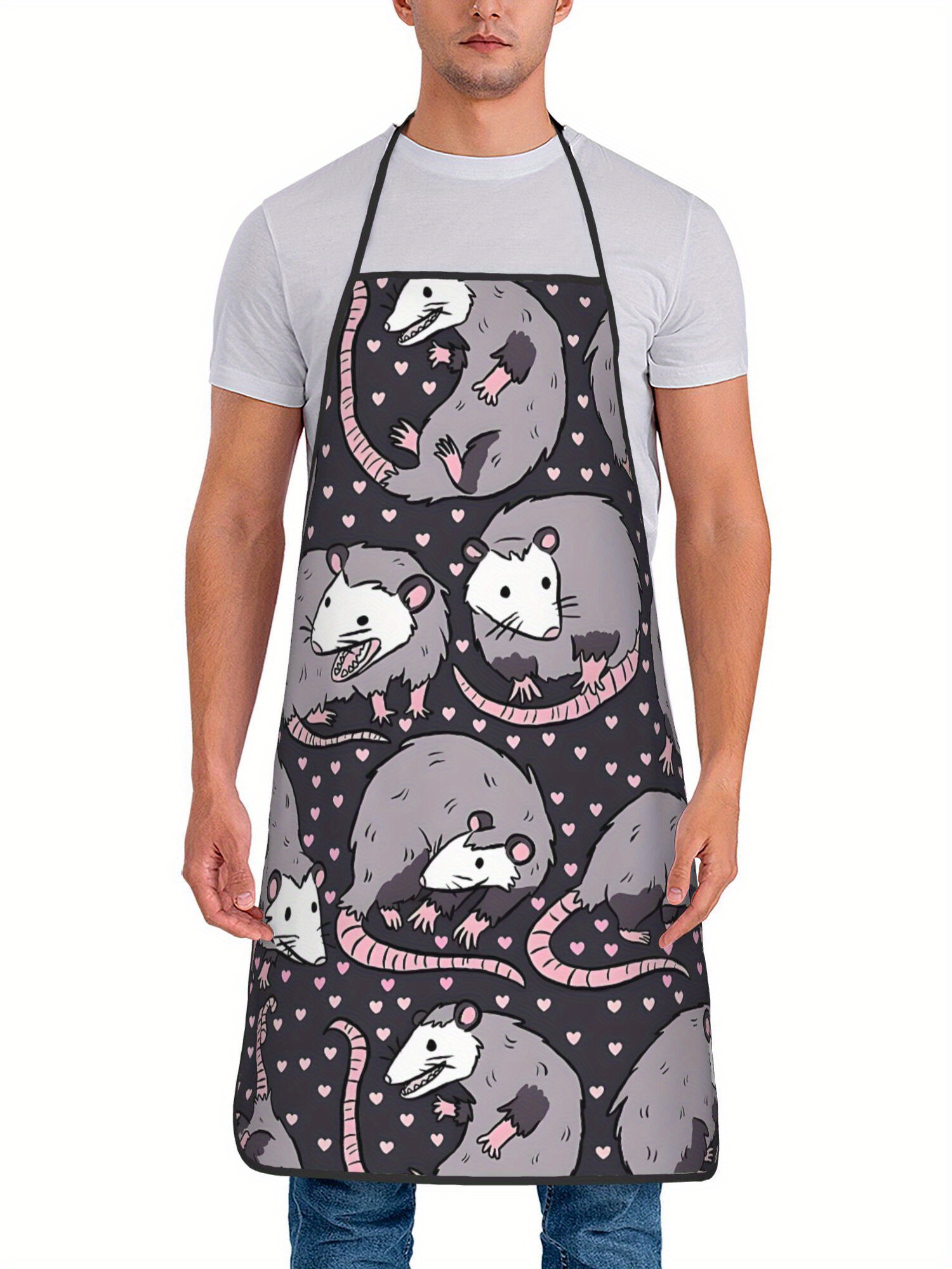 Cute Opossum Pattern Apron Bla – обзор и цена Kitchen Baking Background