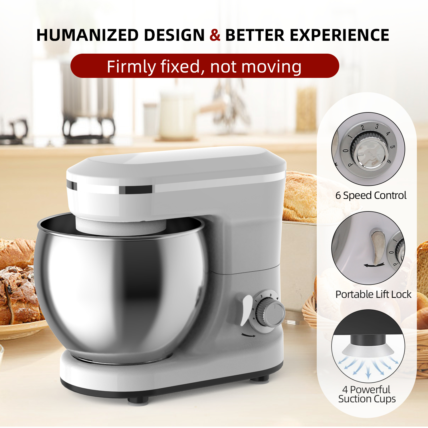 5L Multifunction Electric Stan – обзор и цена Kitchen Robot Baking