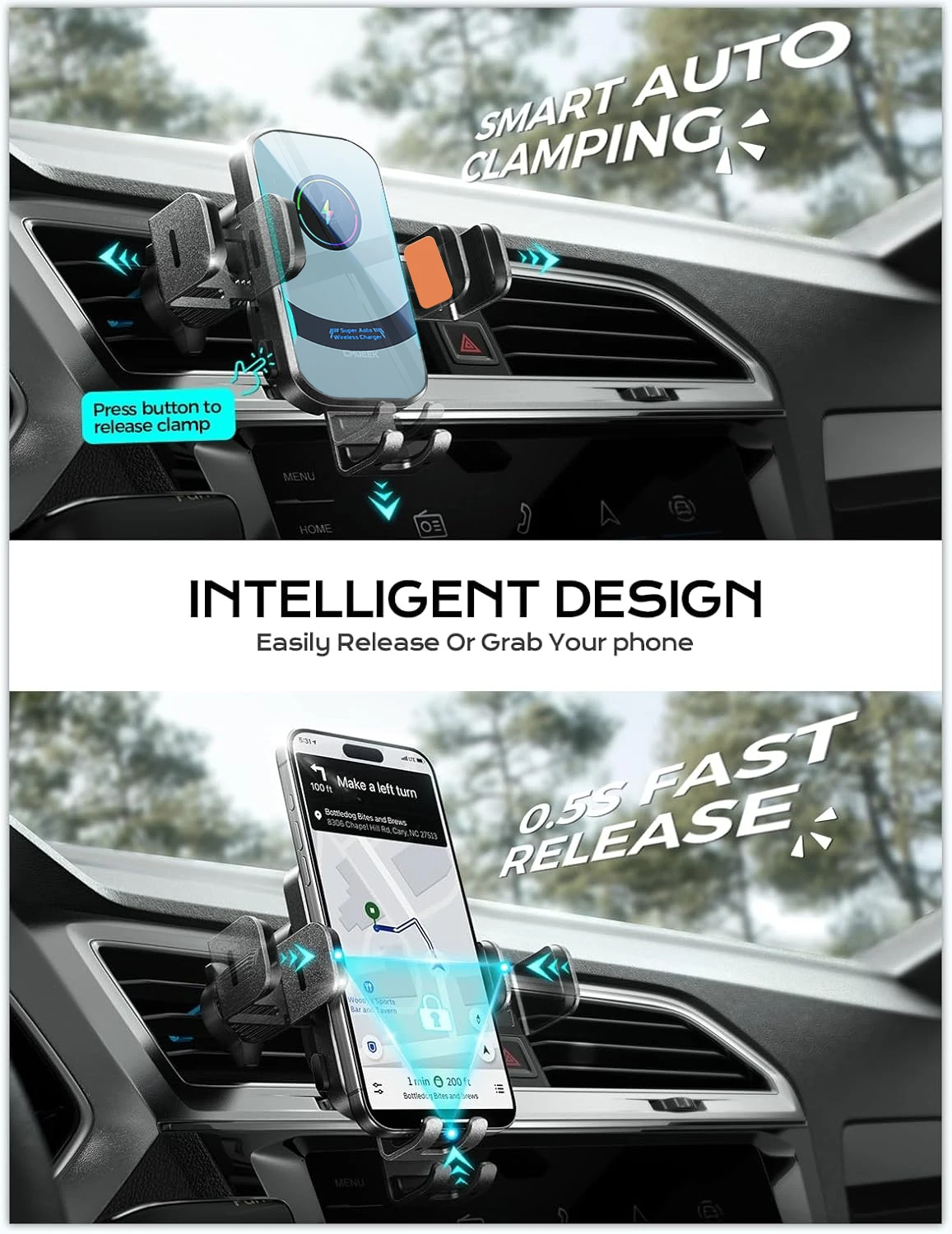 UYUXIO Wireless Car Charger Su – обзор и цена Cooling Rack Wire