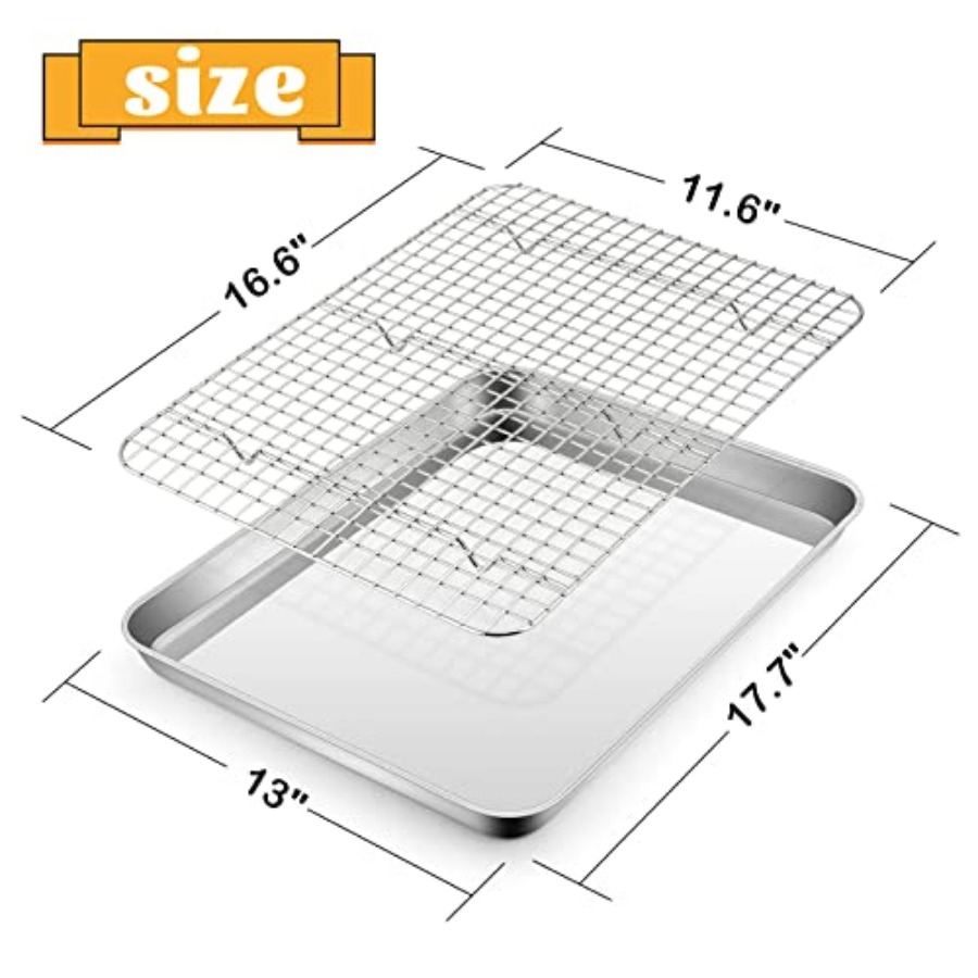 Half Sheet Baking Pan with Rac – обзор и цена Cooling Rack Wire