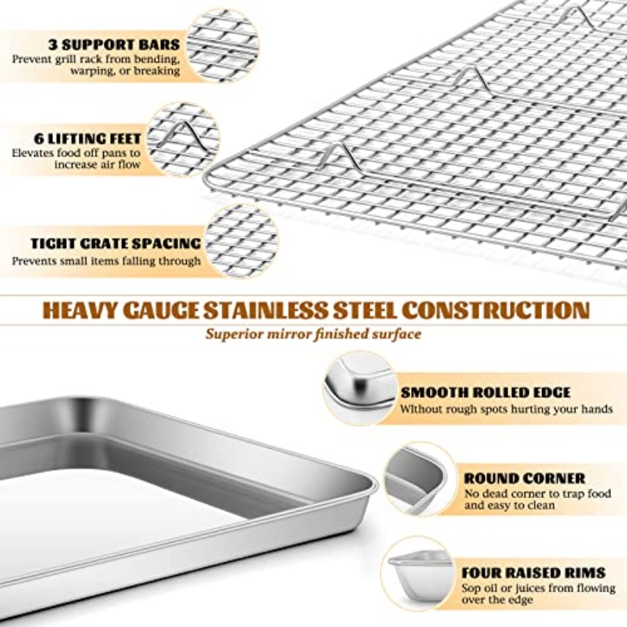 Half Sheet Baking Pan with Rac – обзор и цена Cooling Rack Wire