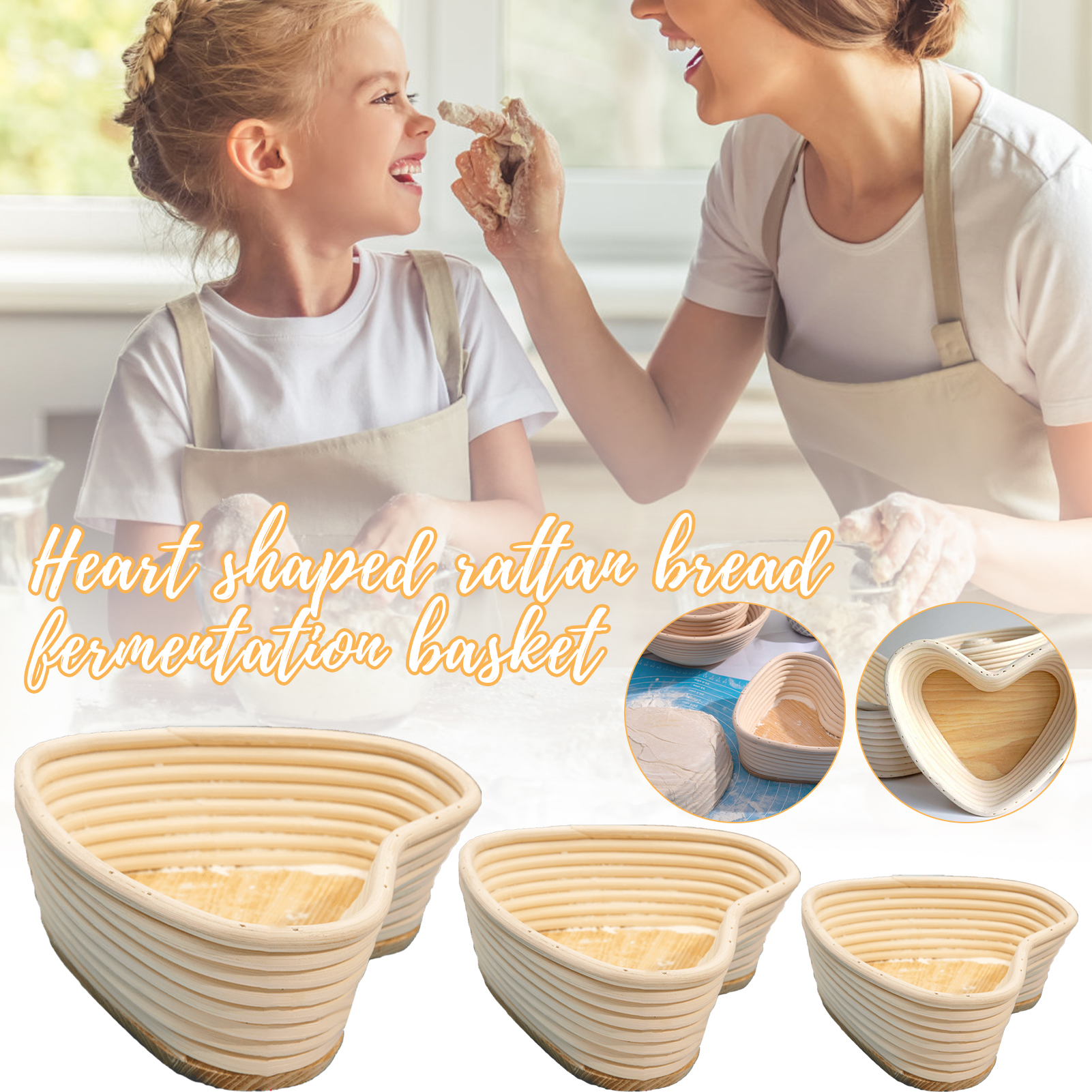 Heart Shape Bread Fermentation – обзор и цена Proofing Basket Banneton