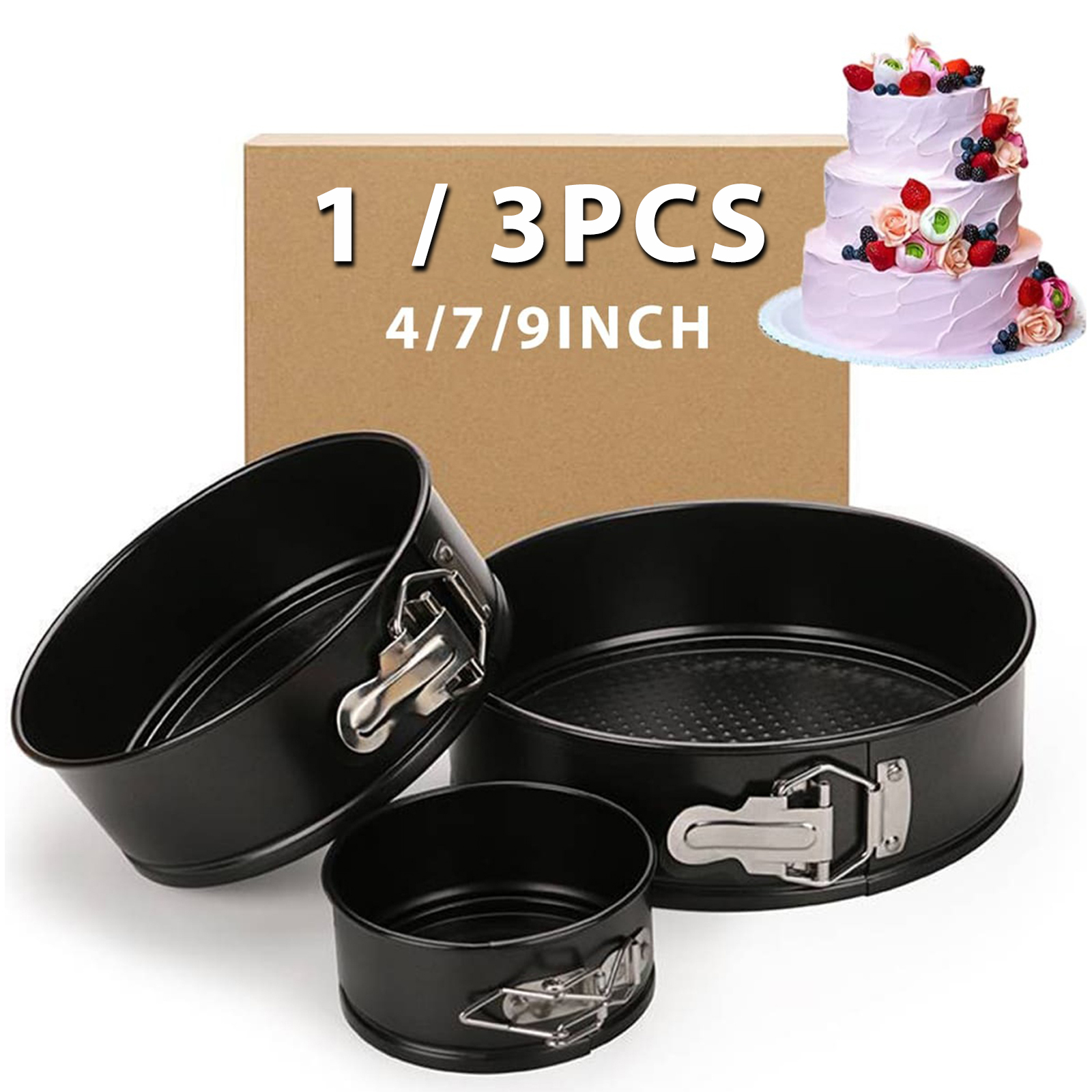 1PC, 3PCS Cake Pan Set, Round  – обзор и цена Kitchen Baking Cake