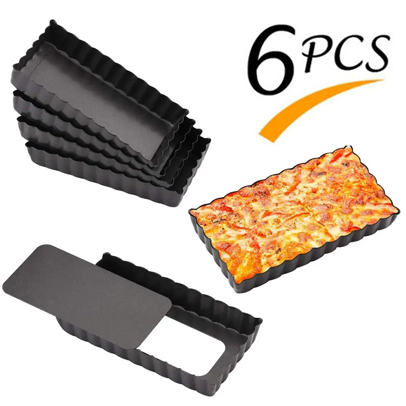 6Pcs Mini Tart Pan Set Rectang – обзор и цена Tart Pan Loose