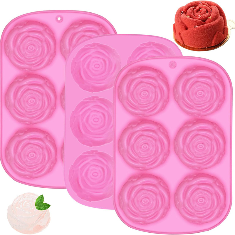 Silicone 6Holes Flower Rose Ca – обзор и цена Kitchen Baking Dishes