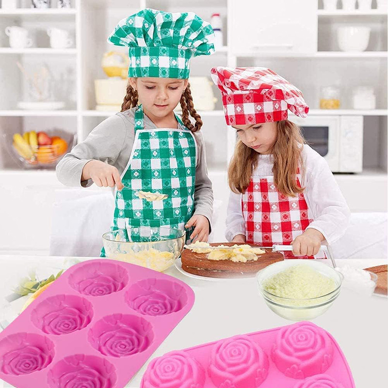 Silicone 6Holes Flower Rose Ca – обзор и цена Kitchen Baking Dishes