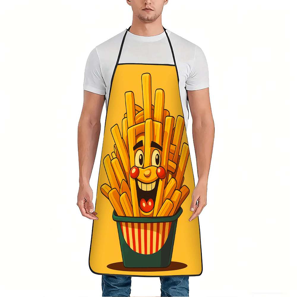 Cute French Fry Face Apron Fas – обзор и цена Kitchen Baking Background