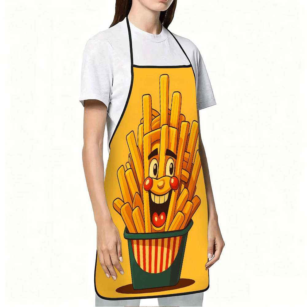 Cute French Fry Face Apron Fas – обзор и цена Kitchen Baking Background