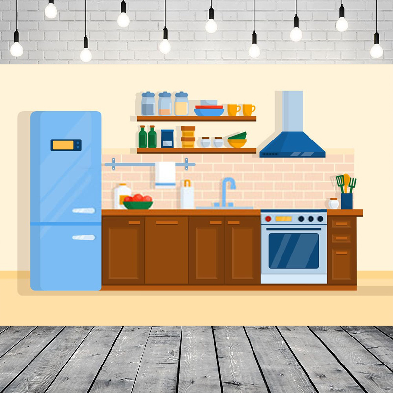 Cartoon Kitchen Photography Ba – обзор и цена Kitchen Baking Background