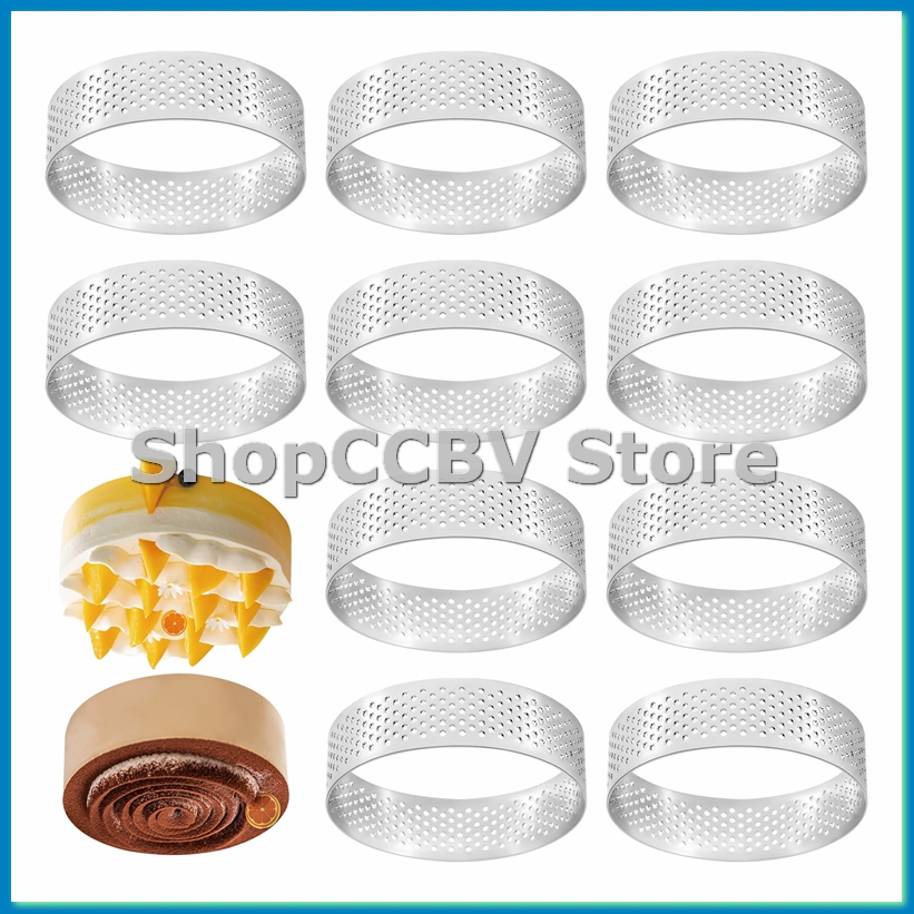 10Pcs Circular Tart Rings with – обзор и цена Kitchen Baking Cake