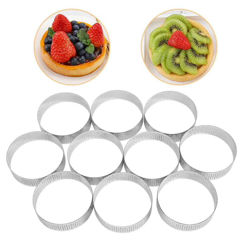 10Pcs Circular Tart Rings with – обзор и цена Kitchen Baking Cake