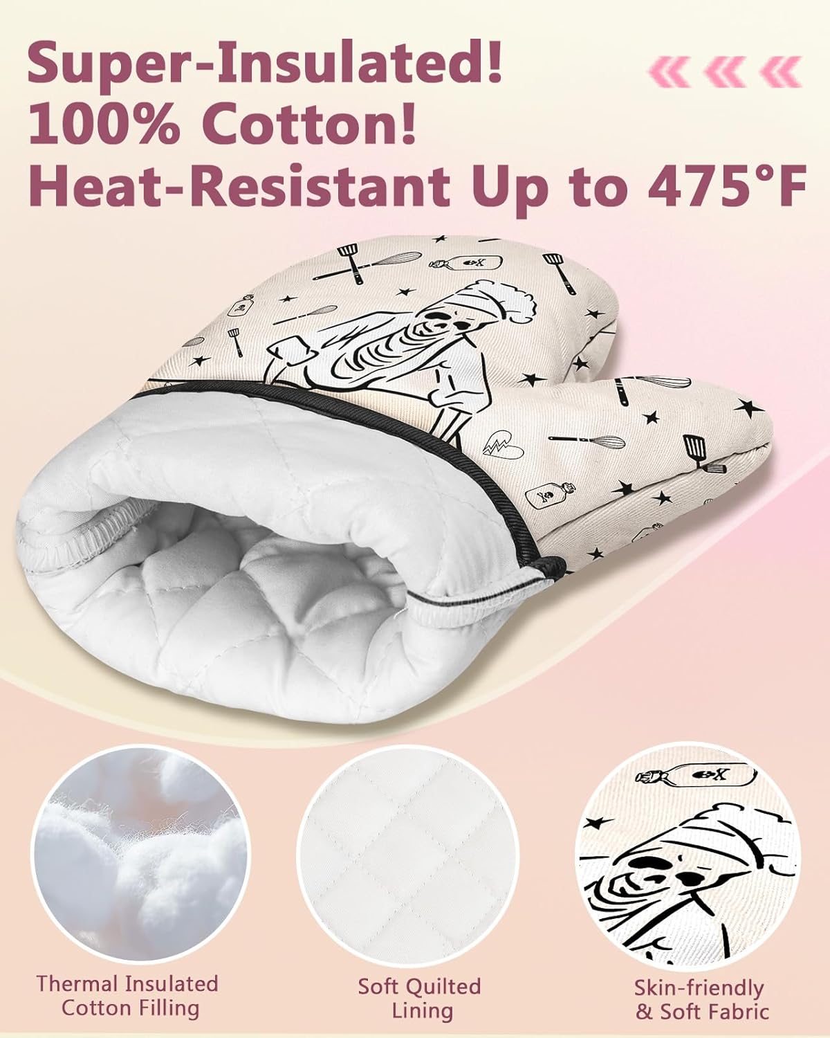 Funny Oven Mitts Heat Resistan – обзор и цена Kitchen Design For Baking
