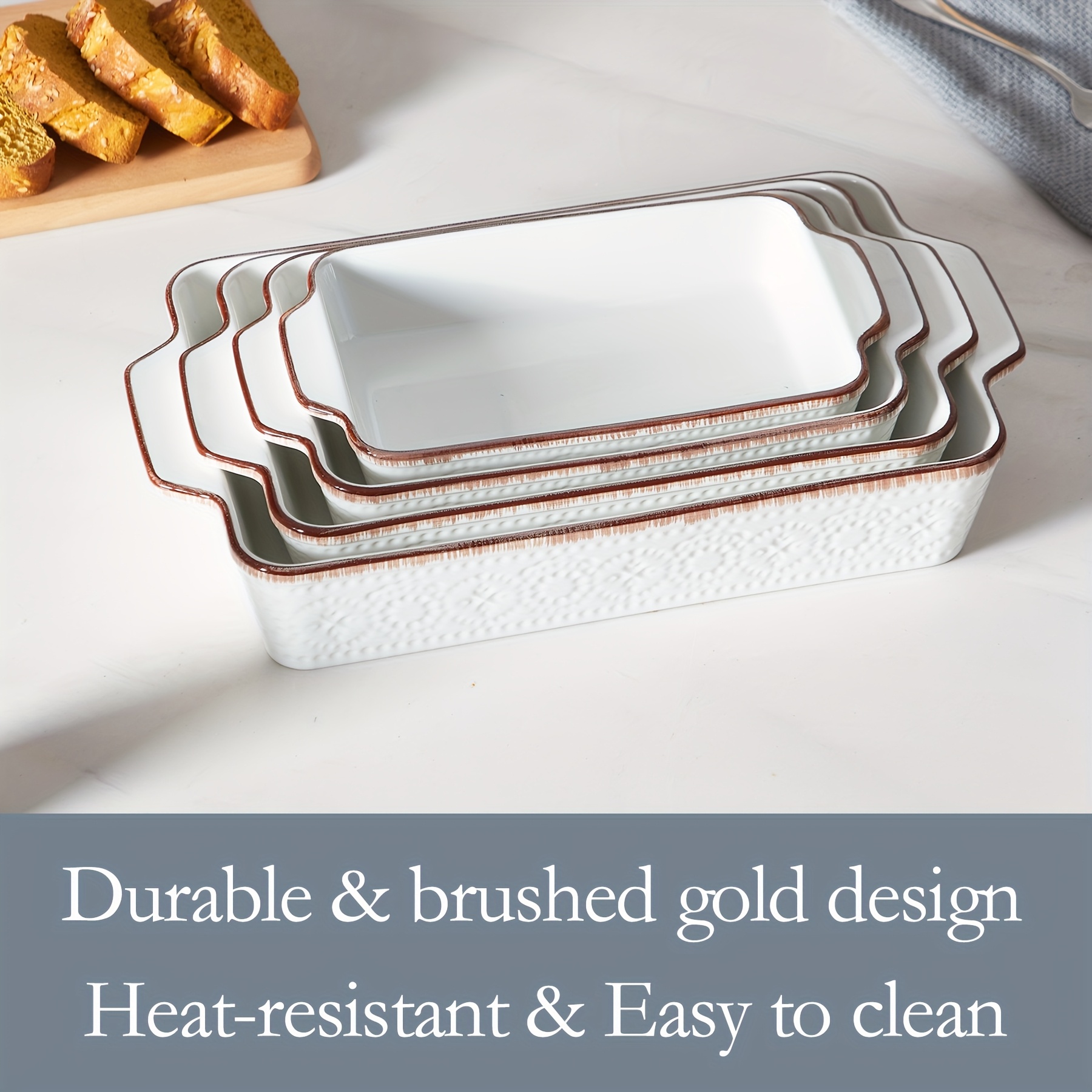 Ceramic Bakeware Set of 4, Por – обзор и цена Kitchen Baking Cake