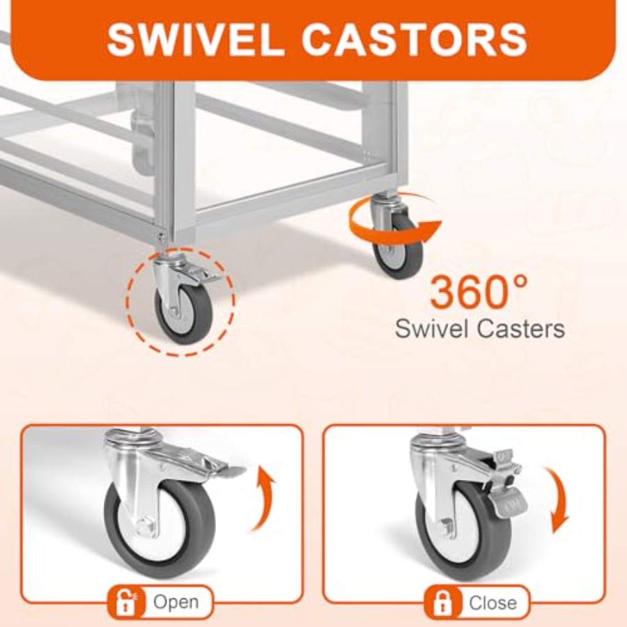 Commercial bakery rack for bun – обзор и цена Kitchen Baking Trolley