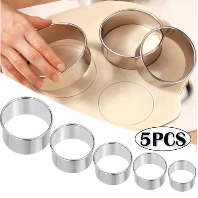5PCS Round Stainless Steel Bis – обзор и цена Kitchen Appliances For Baking