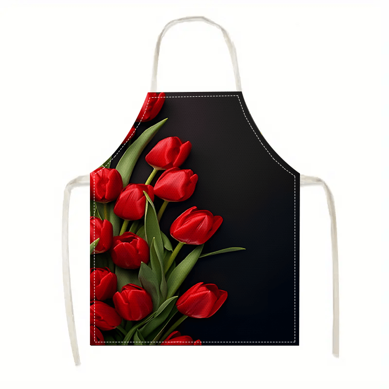 1pc Red Tulip Flower Black Bac – обзор и цена Kitchen Baking Background