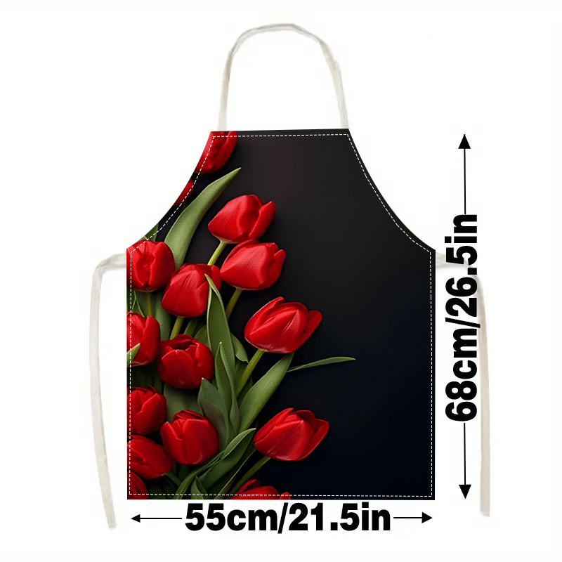 1pc Red Tulip Flower Black Bac – обзор и цена Kitchen Baking Background