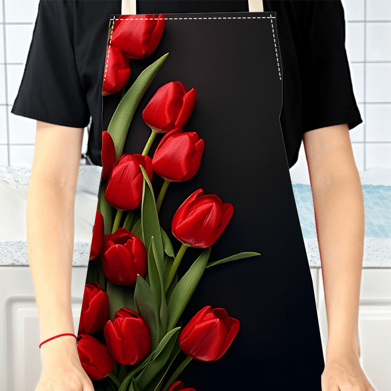 1pc Red Tulip Flower Black Bac – обзор и цена Kitchen Baking Background
