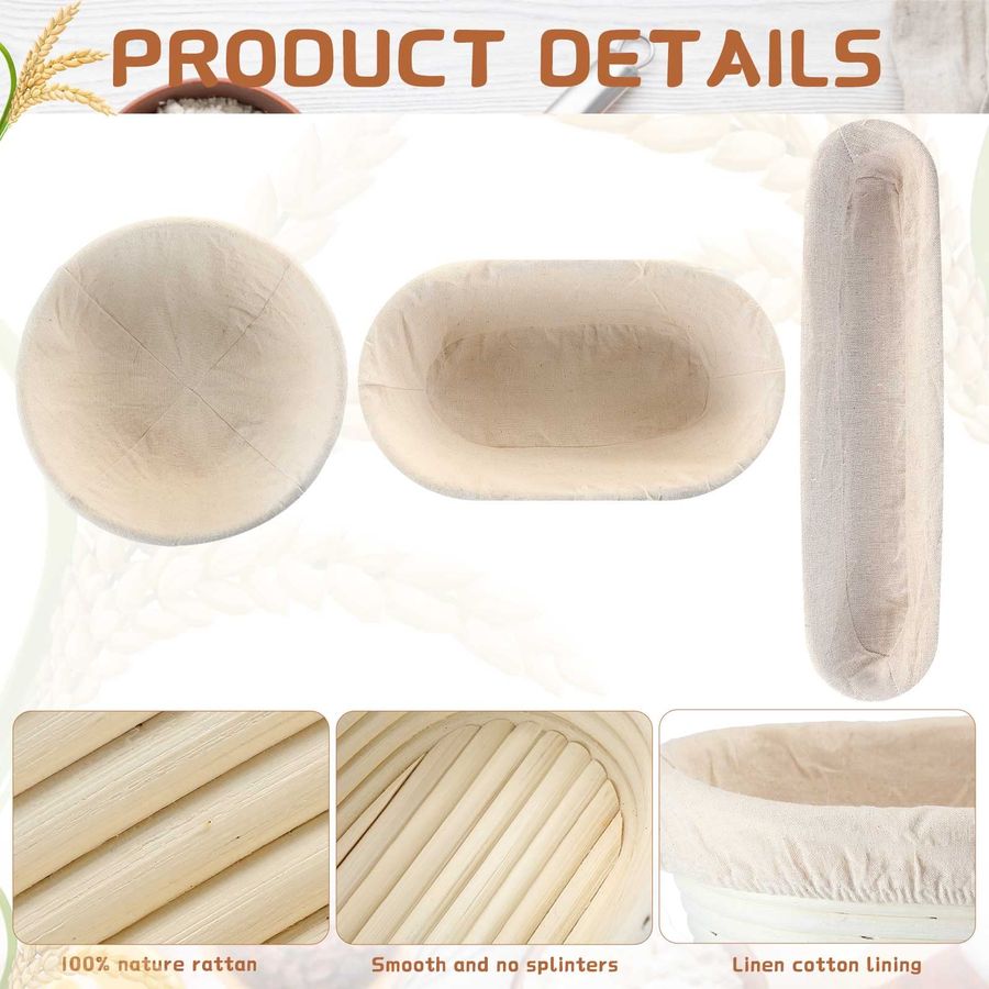 3 Packs Bread Banneton Proofin – обзор и цена Proofing Basket Banneton