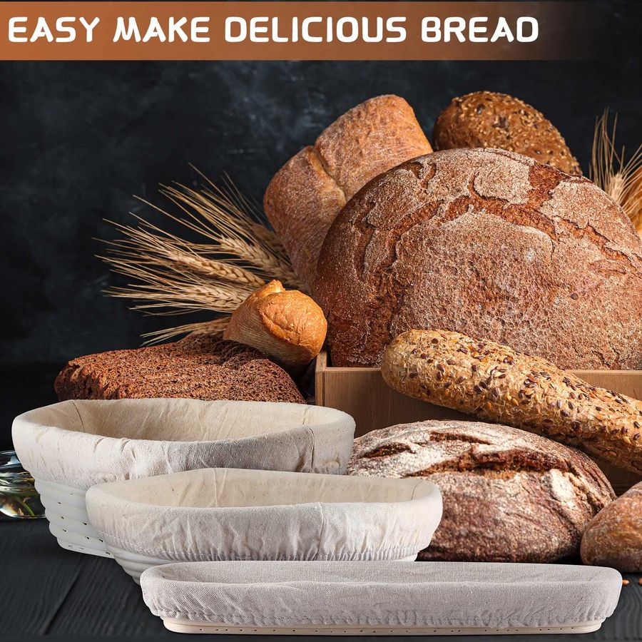 3 Packs Bread Banneton Proofin – обзор и цена Proofing Basket Banneton
