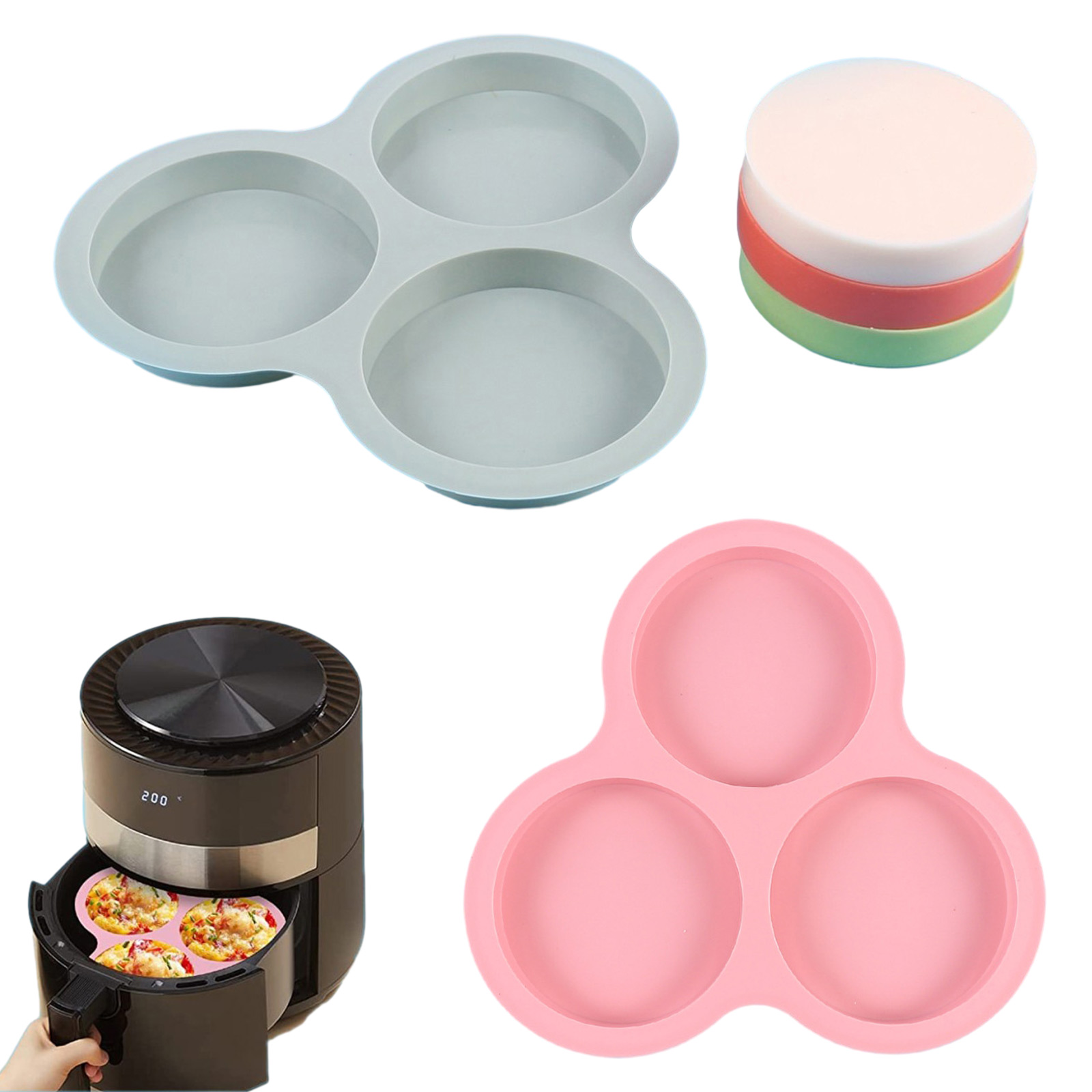 1/2pcs Silicone Air Fryer Egg  – обзор и цена Kitchen Appliances For Baking