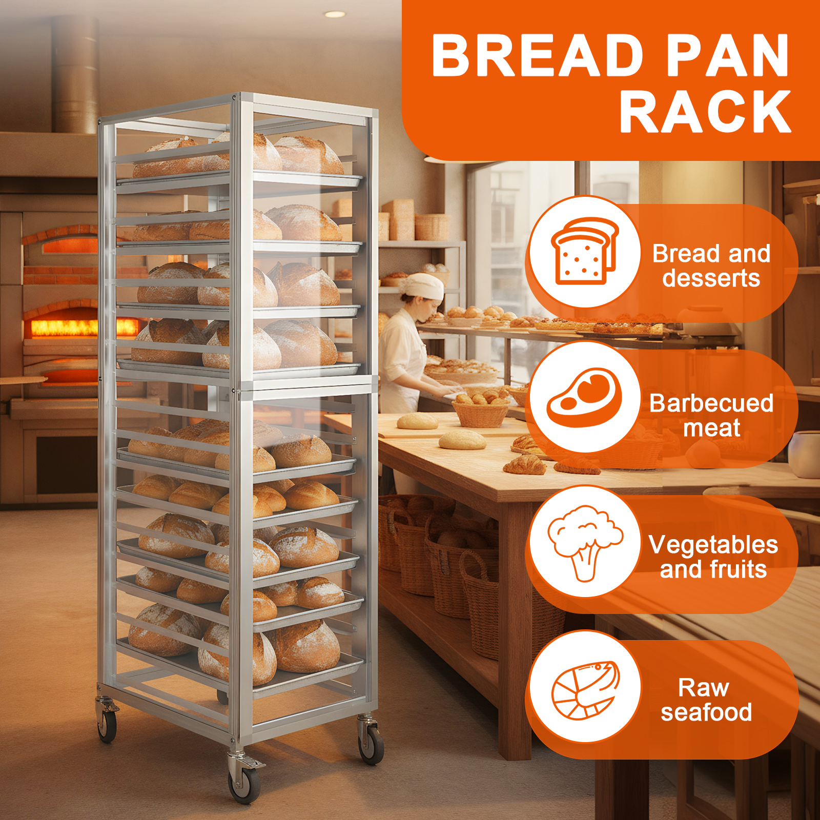 18 Tiers Baking Tray Rack with – обзор и цена Kitchen Baking Trolley