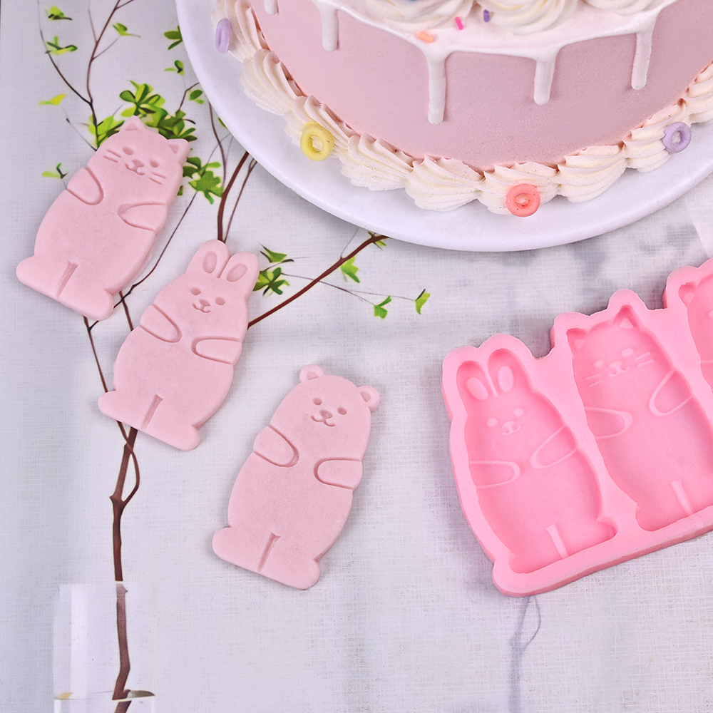 1pc Cartoon Triple Link Rabbit – обзор и цена Kitchen Baking Cake