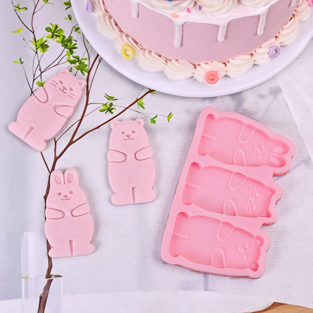 1pc Cartoon Triple Link Rabbit – обзор и цена Kitchen Baking Cake