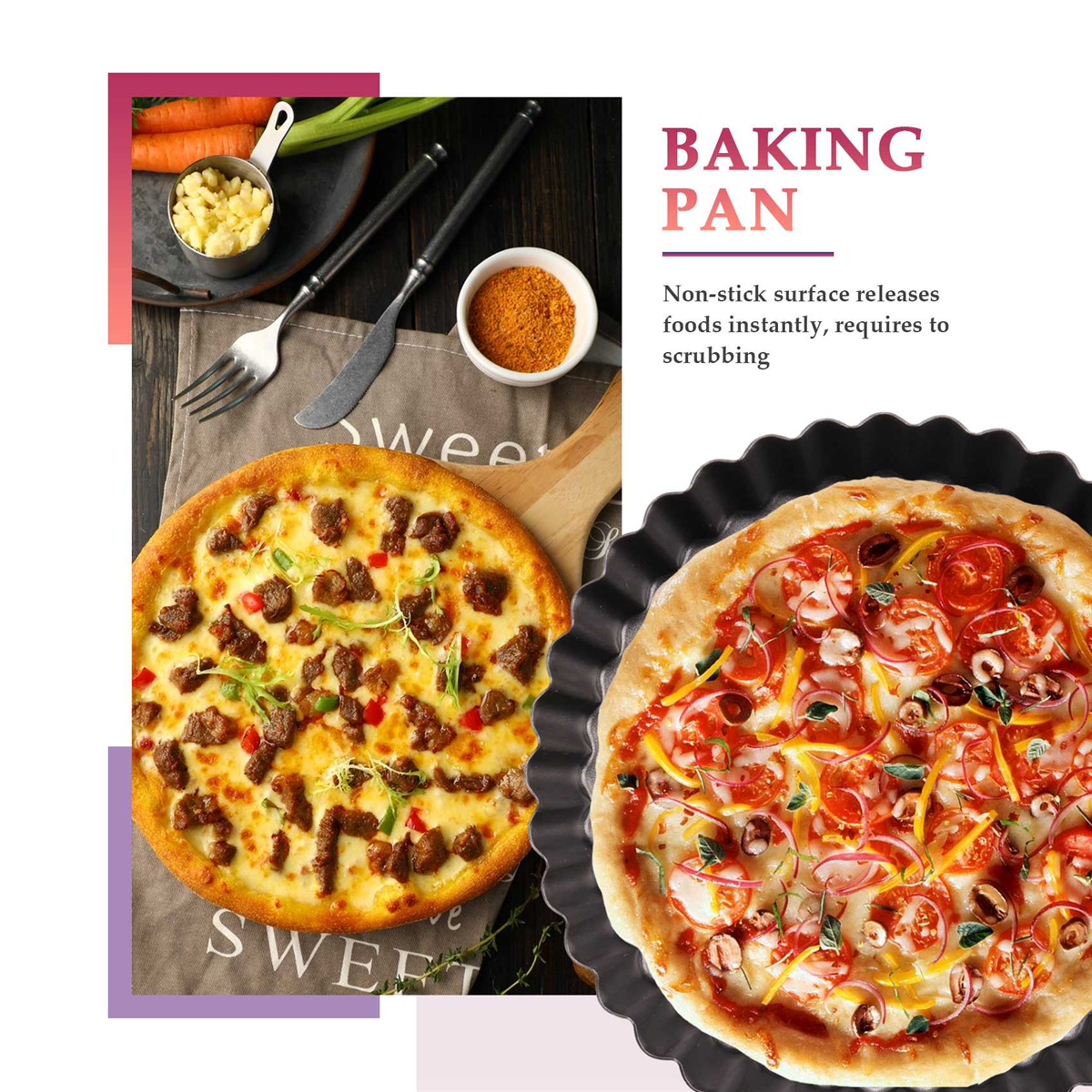 Pie Tin,Non-Stick Pie Dish,Rou – обзор и цена Tart Pan Loose