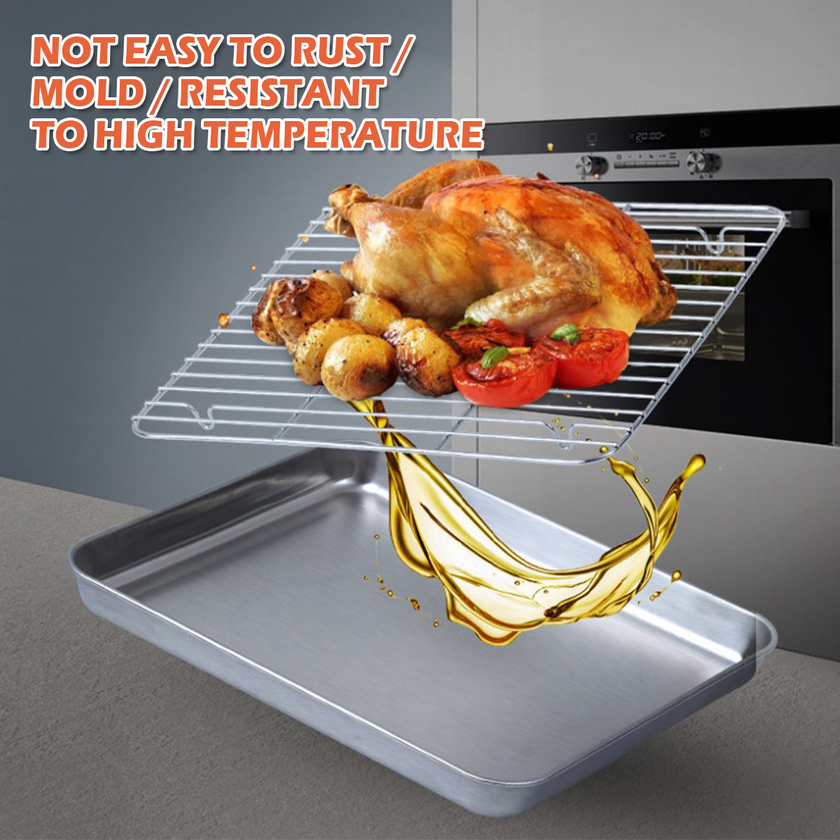 Stainless Steel Baking Tray wi – обзор и цена Cooling Rack Wire