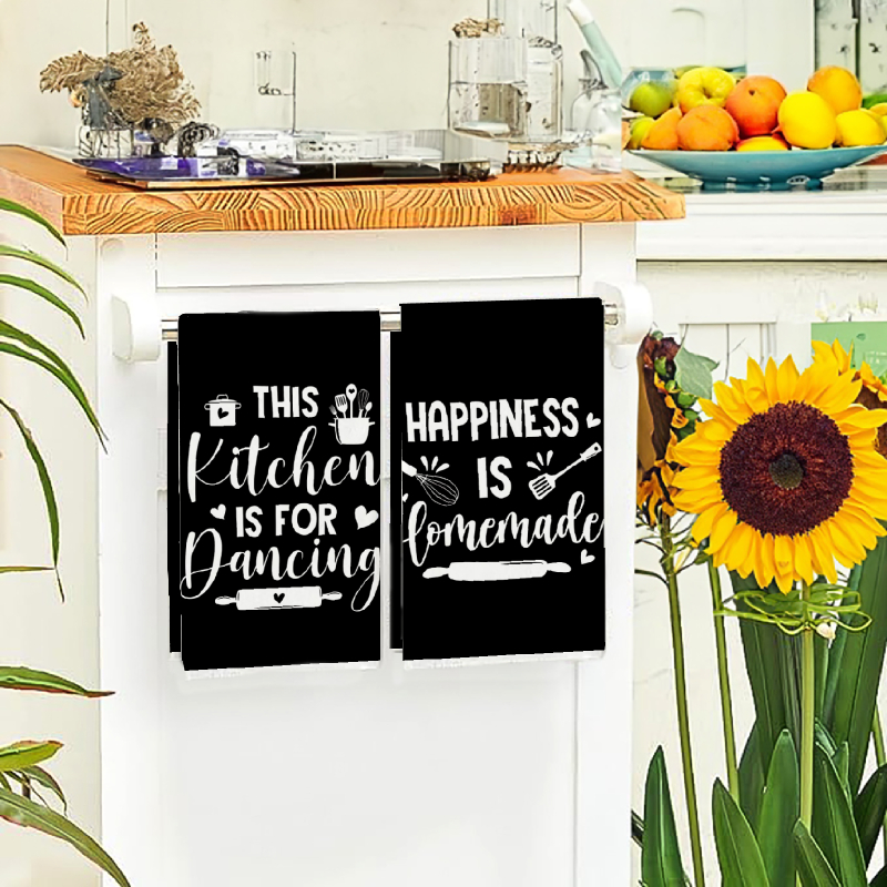 2Pcs, Kitchen Towels with Fun  – обзор и цена Kitchen Baking Background