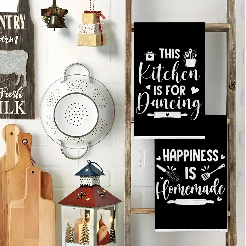 2Pcs, Kitchen Towels with Fun  – обзор и цена Kitchen Baking Background