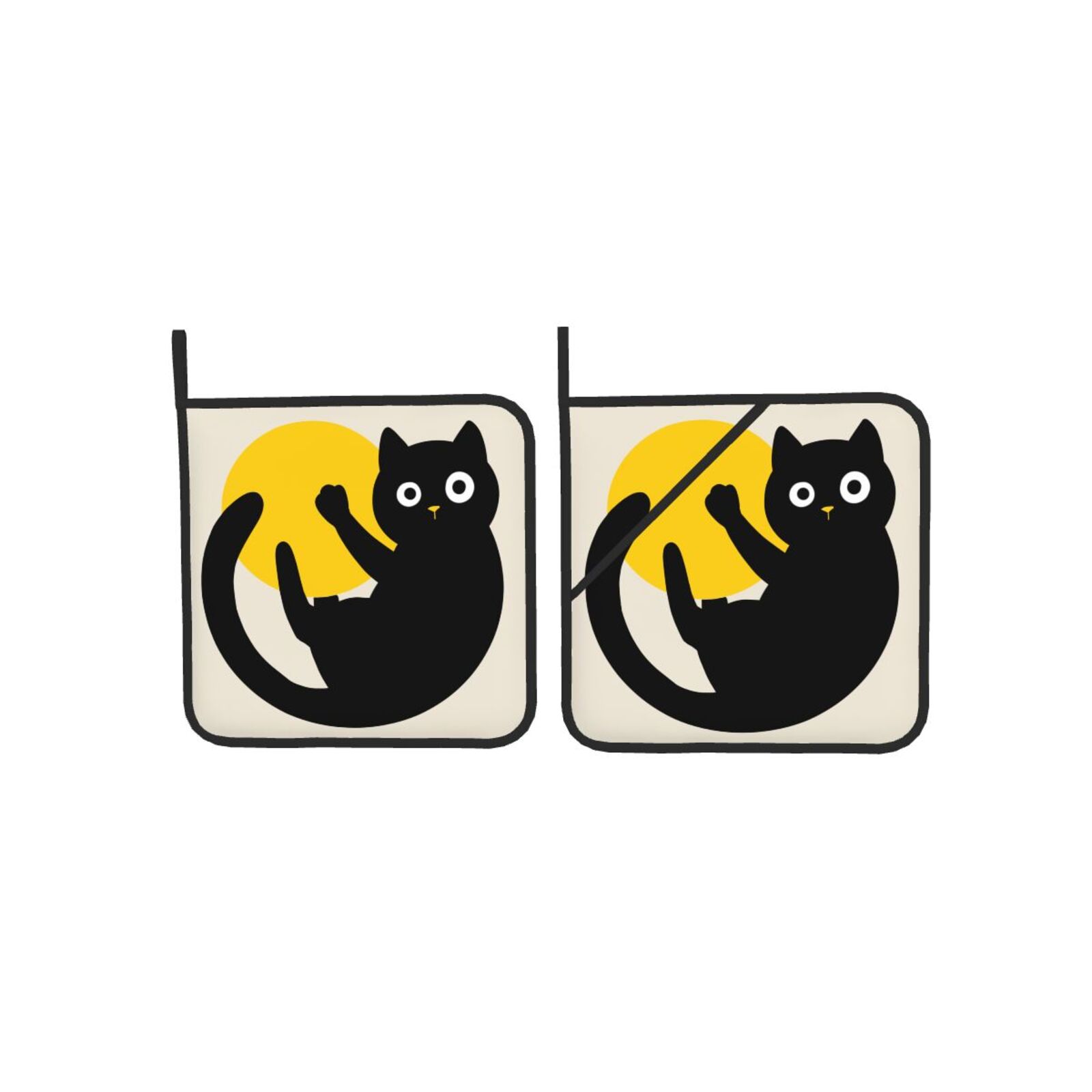 Cute Black Cat Pot Holders Set – обзор и цена Kitchen Baking Dishes