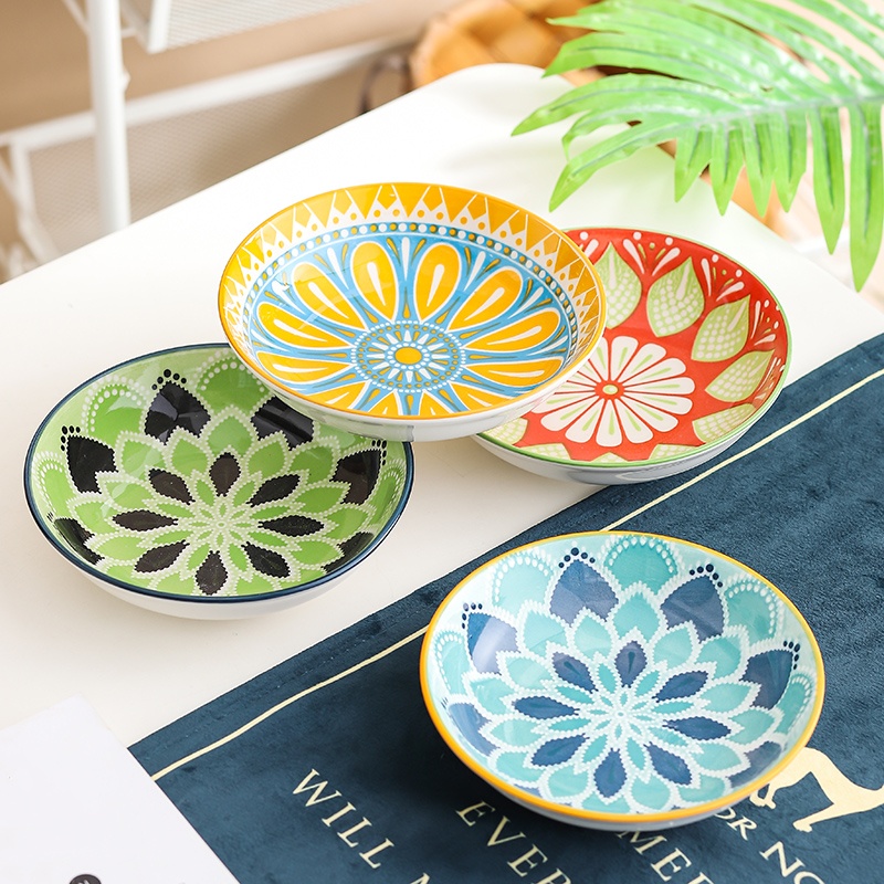 4pc Bohemian Ceramic Plate - S – обзор и цена Kitchen Baking Dishes