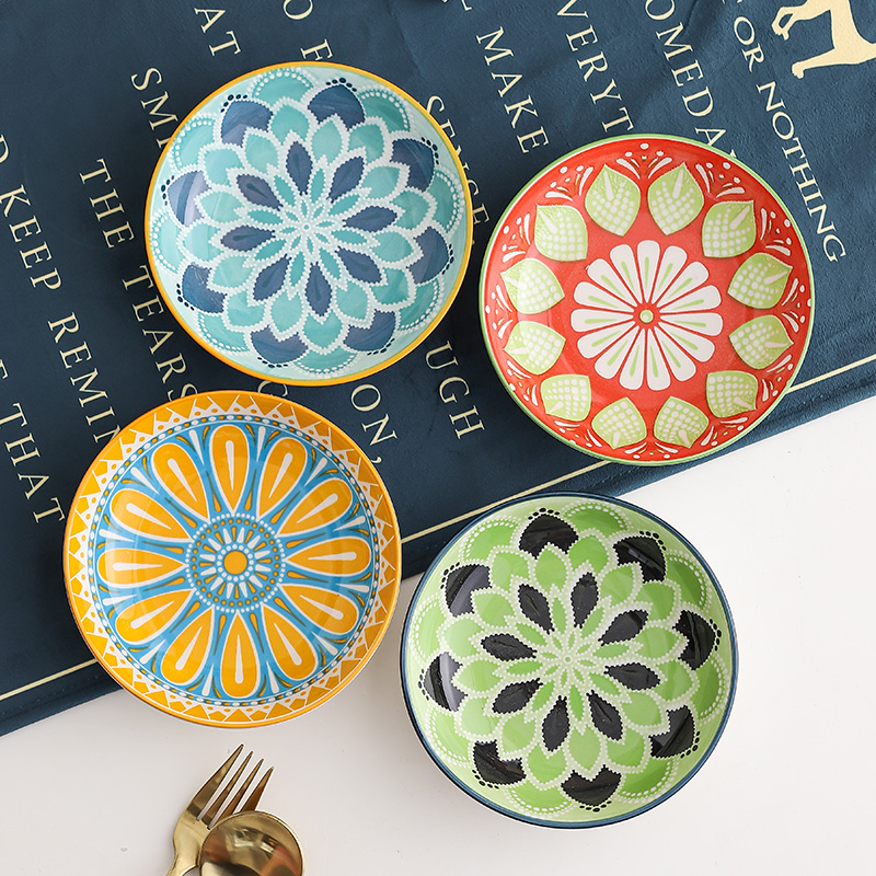4pc Bohemian Ceramic Plate - S – обзор и цена Kitchen Baking Dishes