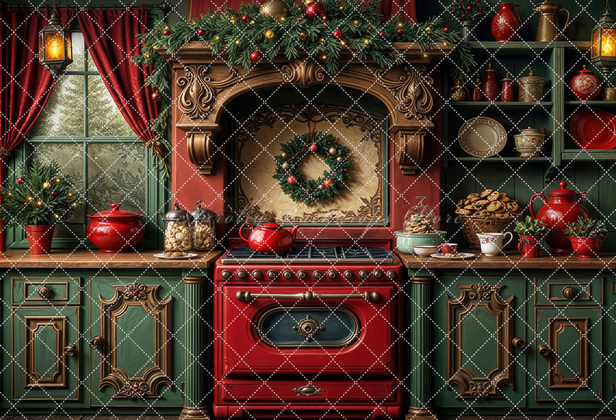 Nostalgic Christmas Kitchen Ba – обзор и цена Kitchen Baking Background