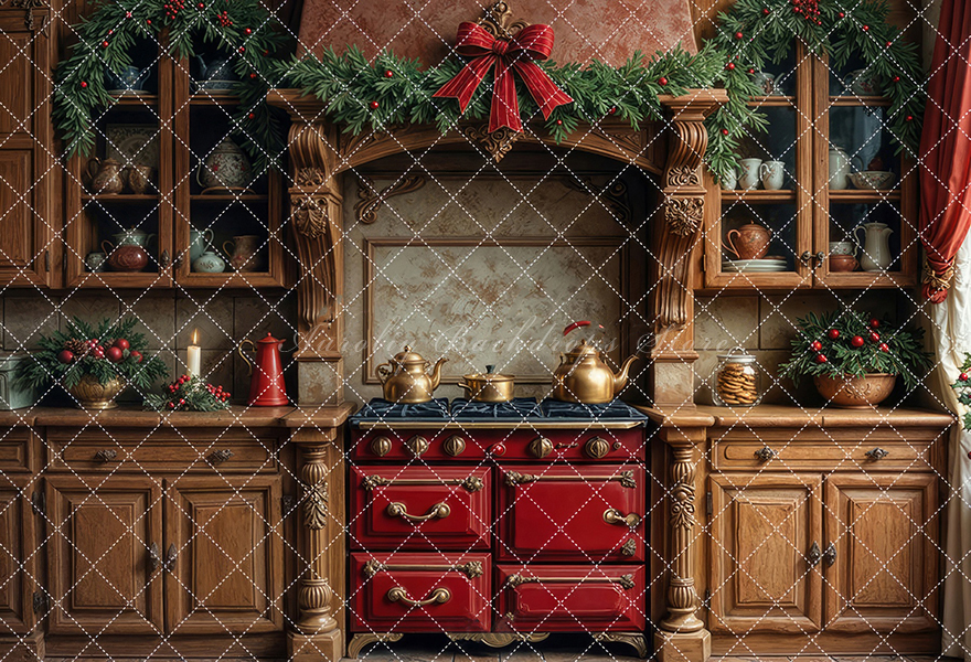 Nostalgic Christmas Kitchen Ba – обзор и цена Kitchen Baking Background