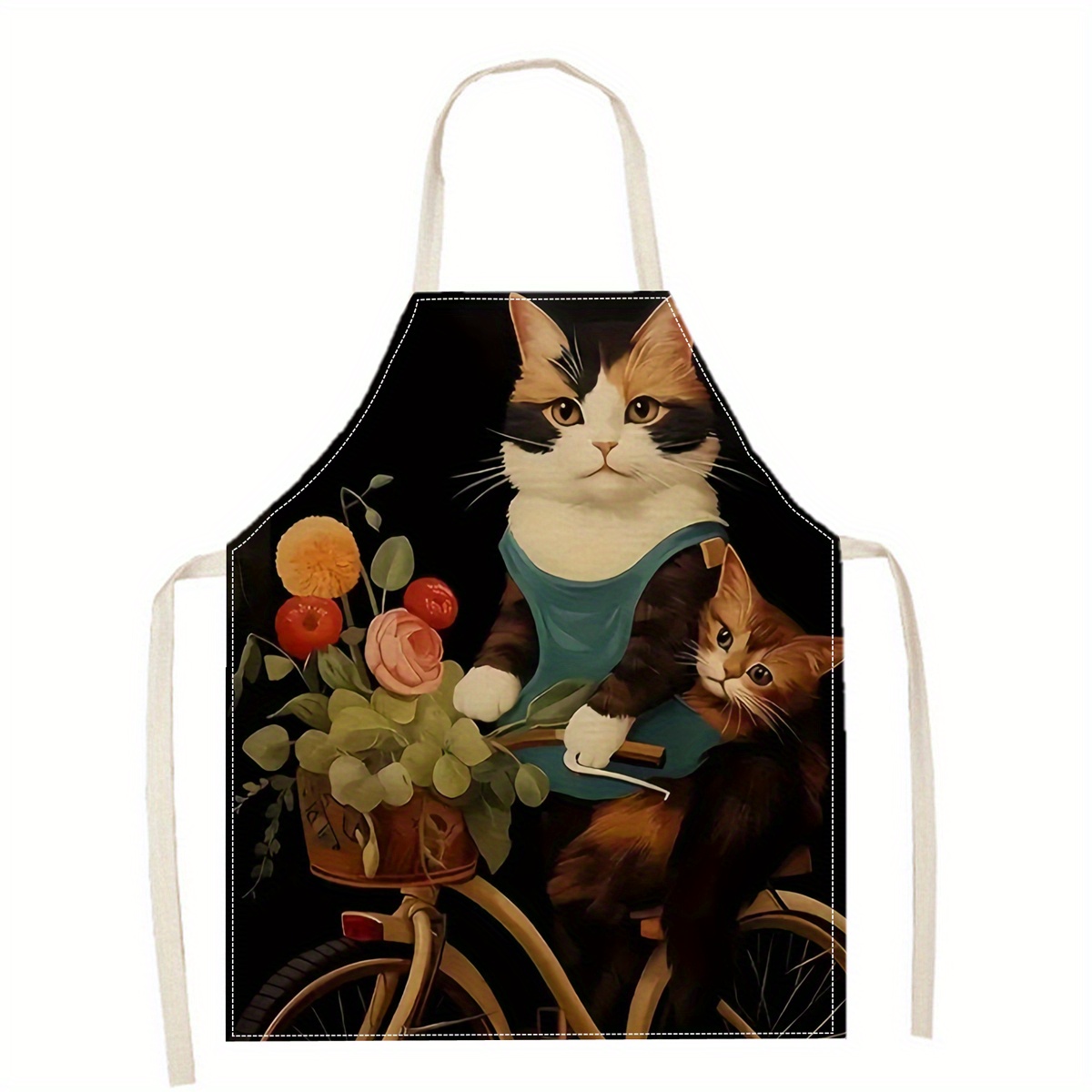 Linen Apron Funny Cat Sunglass – обзор и цена Kitchen Baking Ideas