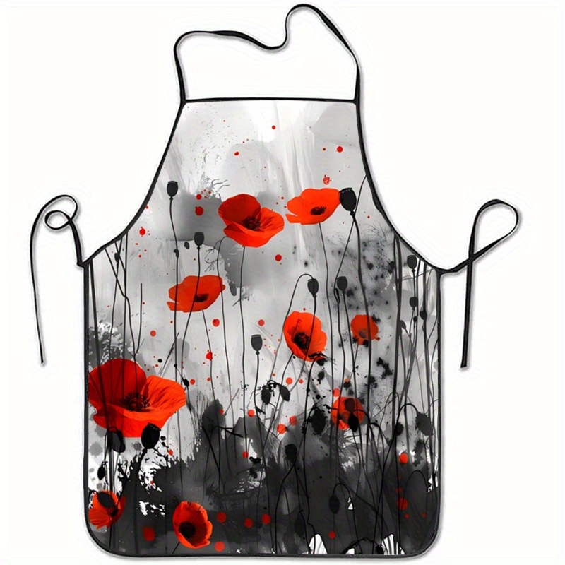 1pc Red Poppies Floral Print S – обзор и цена Kitchen Baking Background
