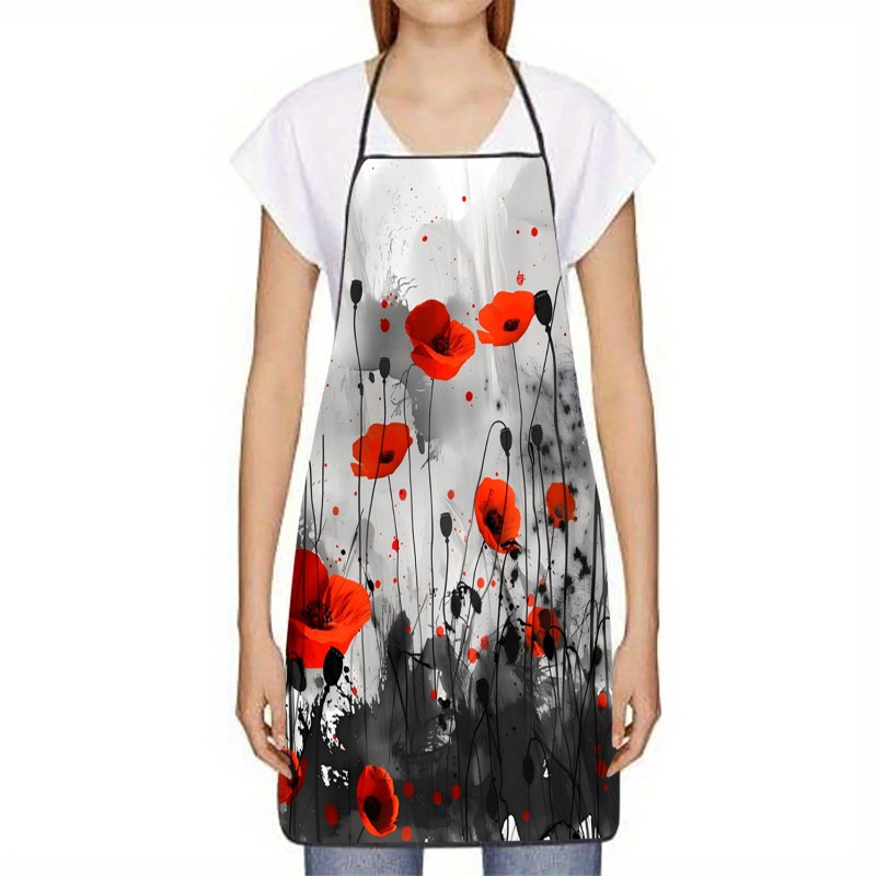 1pc Red Poppies Floral Print S – обзор и цена Kitchen Baking Background