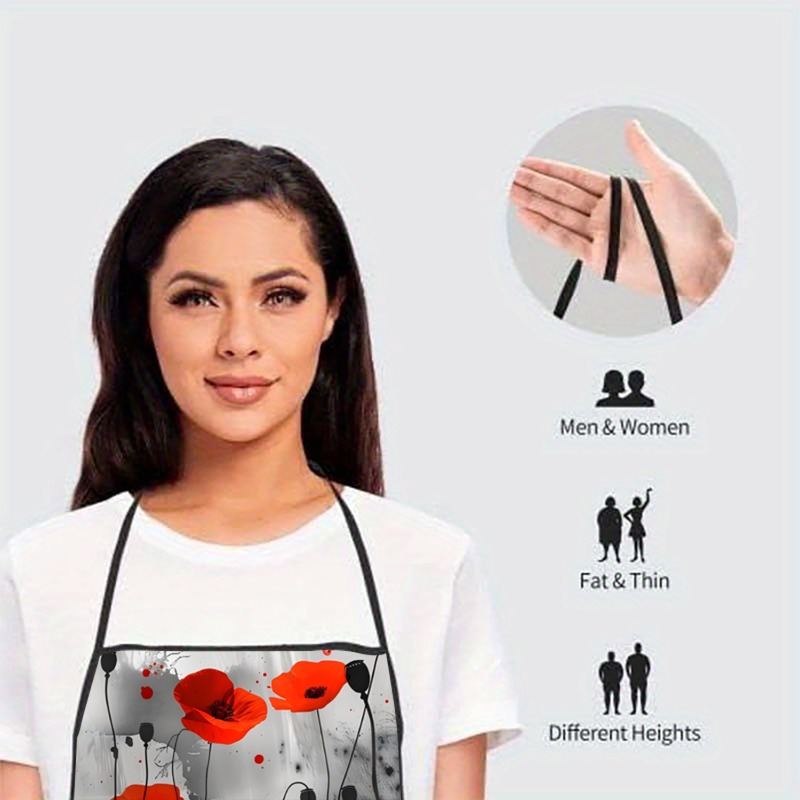 1pc Red Poppies Floral Print S – обзор и цена Kitchen Baking Background