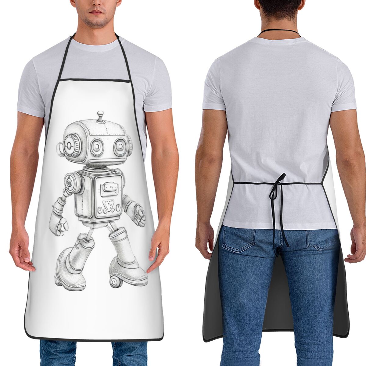 Retro Sketch Robot With Mechan – обзор и цена Kitchen Robot Baking