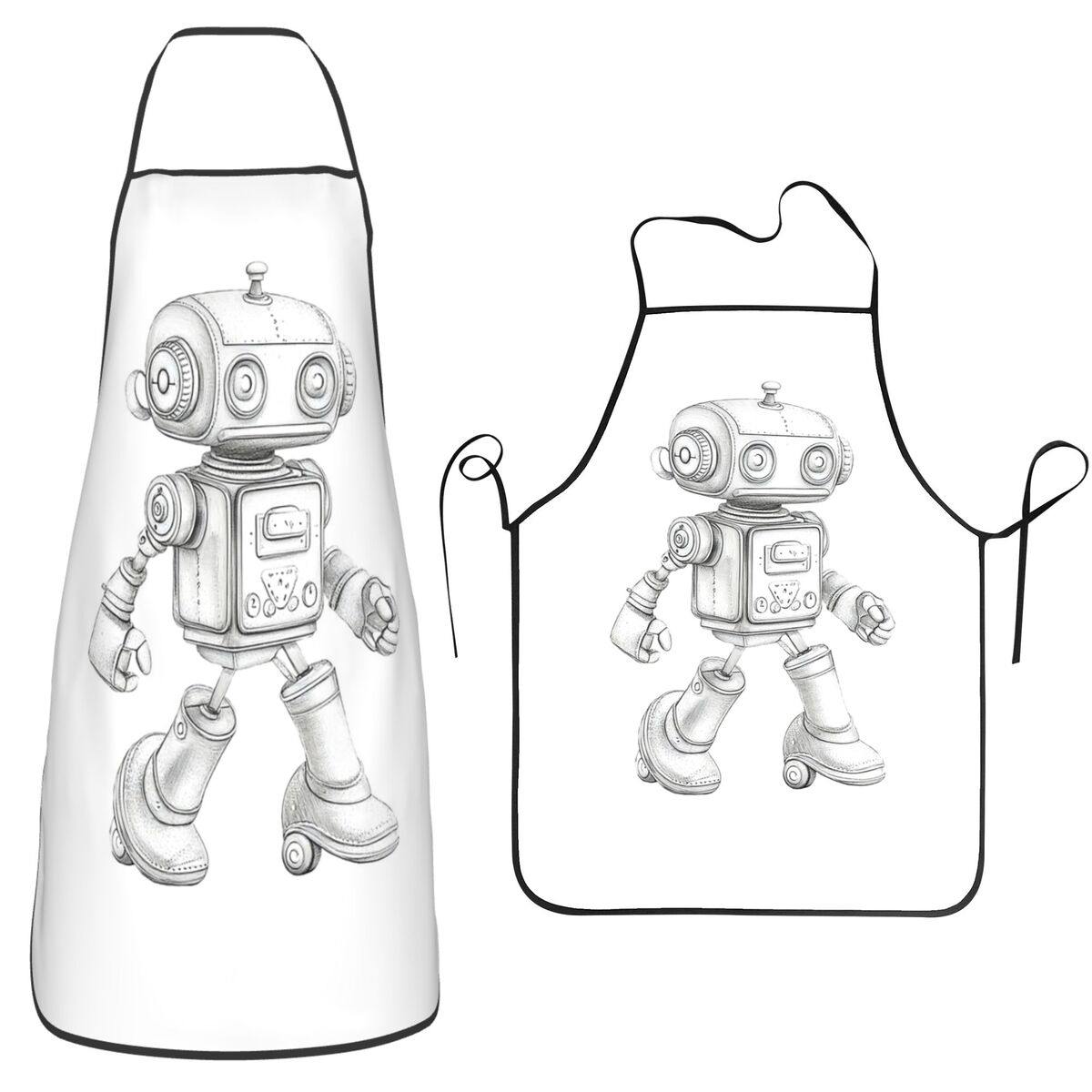 Retro Sketch Robot With Mechan – обзор и цена Kitchen Robot Baking